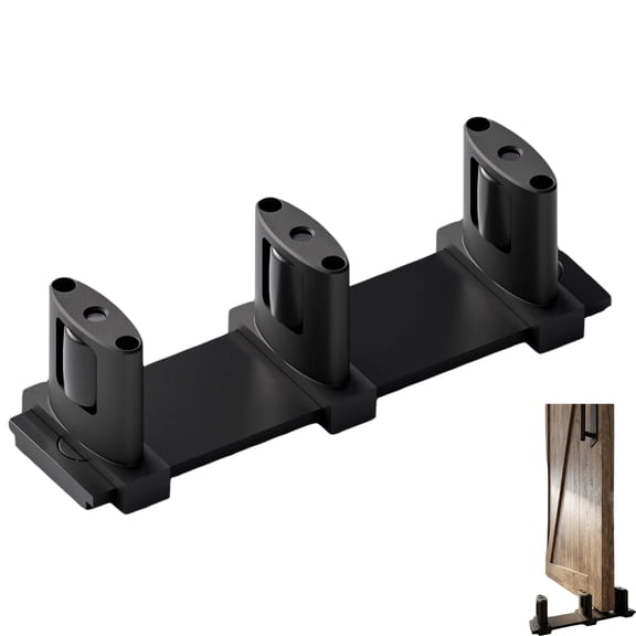 Sliding Closet Door Floor Guide, Sliding Door Guides Floor Mount for Double Bypass Door, Update Adjustable 3-Roller Design