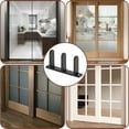 thumbnail image 1 of Sliding Closet Door Floor Guide Universal ABS Bottom Guide Fit for 1-3/8 Inch Thick Door, Bypass Door Floor Guide with Screws for Wardrobe Cabinet, 1Pcs Black, 1 of 5