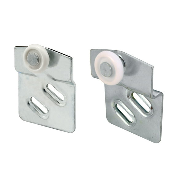 Sliding Closet Door Roller Kit, 7/8 in. Wheel Diameter, Convex (Round) Edge Plastic, Stamped Steel Construction, Includes 1/4 in. and 1/2 in. Offset Pairs, Fits Atlas Wardrobe Door Systems (4-pack)