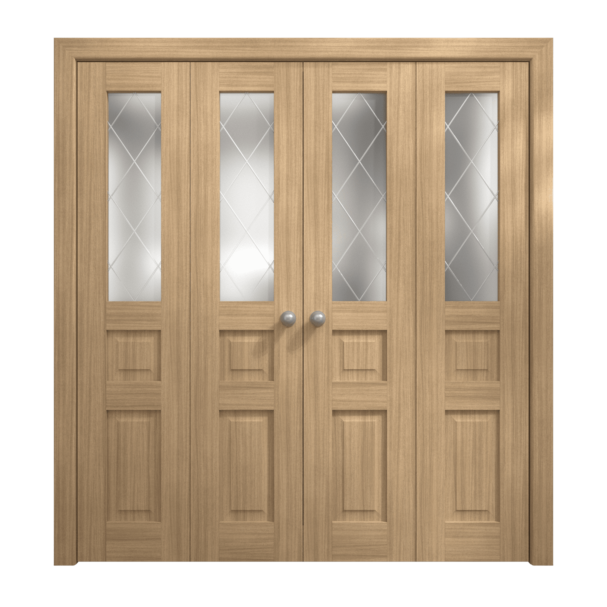 Sliding Closet Double Bifold Doors 96 x 80 inches Ego 5011 Natural