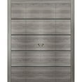 thumbnail image 1 of Sliding Closet Double Bi-fold Doors | Planum 0015 Ginger Ash with Frosted Glass | Sturdy Tracks Moldings Trims Hardware Set | Wood Solid Bedroom Wardrobe Doors, 1 of 5