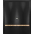 thumbnail image 1 of Sliding Closet Double Bi-fold Doors | Planum 2010 Matte Black with Frosted Glass | Sturdy Tracks Moldings Trims Hardware Set | Wood Solid Bedroom Wardrobe Doors, 1 of 6