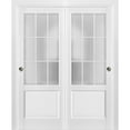 thumbnail image 1 of Sliding Closet Frosted Glass 9 Lites Bypass Doors 60 x 80 inches, 1 of 6