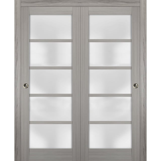 Sliding Closet Frosted Glass Bypass Doors 60 x 80 inches | Quadro 4002 ...