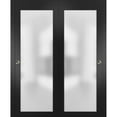thumbnail image 1 of Sliding Closet Frosted Glass Bypass Doors 60 x 84 inches with Hardware, 1 of 6