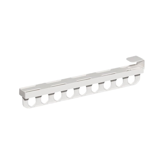 Sliding Closet Rod with Built-in Drawer Style Pant Rack, Space-Saving Wardrobe Organizer for Hanging Trousers and Accessories, 38cm Pull Out Rail for Home Closet Storage, 1 Pack