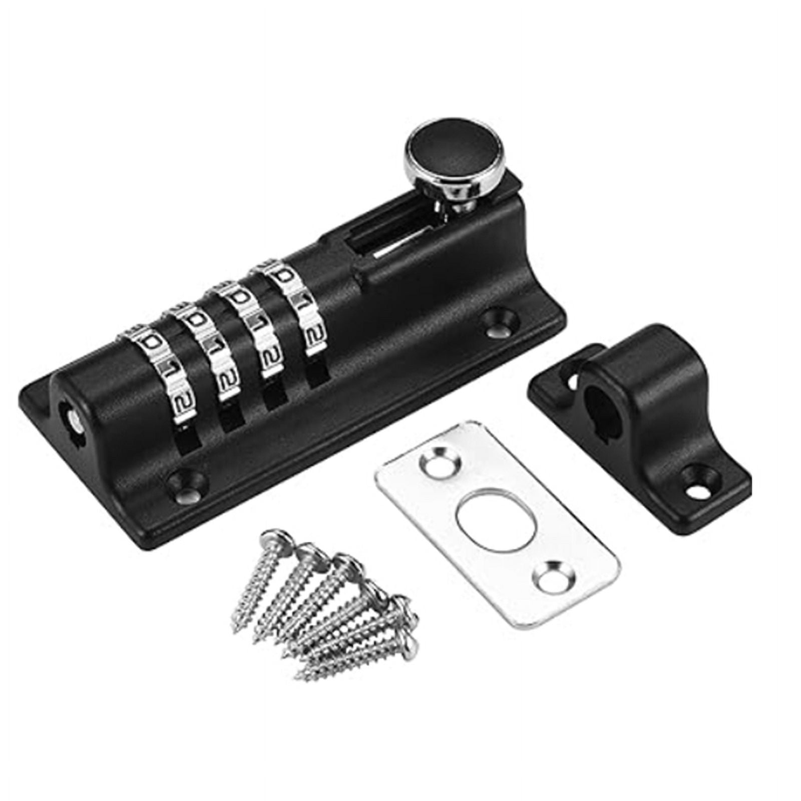 Sliding Combination Lock Password Door Latch Security Lock (Black