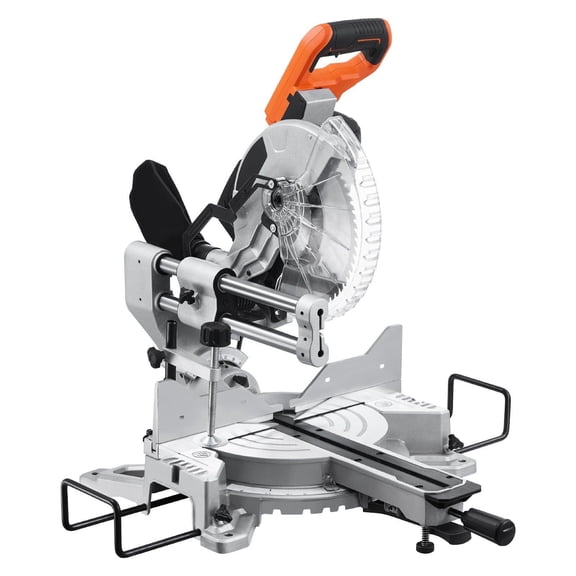 Sliding Compound Miter Saw 10-Inch - 15 Amp Double Bevel 60-Tooth Corded - Wood Cutting Saw for DIY Projects & Woodworking