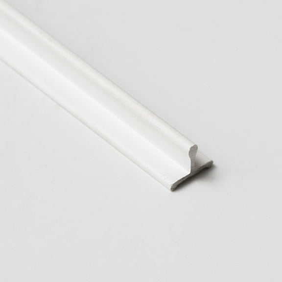 Sliding Door Bottom Track - Replacement Sliding Screen Door Track System - Easy Assembly Sliding Door Hardware & Replacement Tracks - Modern Flat White Vinyl Bottom Tracks - 96 in, 2 Pieces