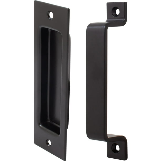 Sliding Door Combo Pull Set, 61/2" Flush Pull, 61/2" Bar Pull, Matte