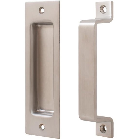 Sliding Door Combo Pull Set, 6-1/2" Flush Pull, 6-1/2" Bar Pull, Satin Stainless Steel by Stone Harbor Hardware