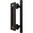 thumbnail image 1 of Sliding Door Combo Pull Set, 8-1/2" Flat Pull, 12" Round Bar Pull, Matte Black by Stone Harbor Hardware, 1 of 1