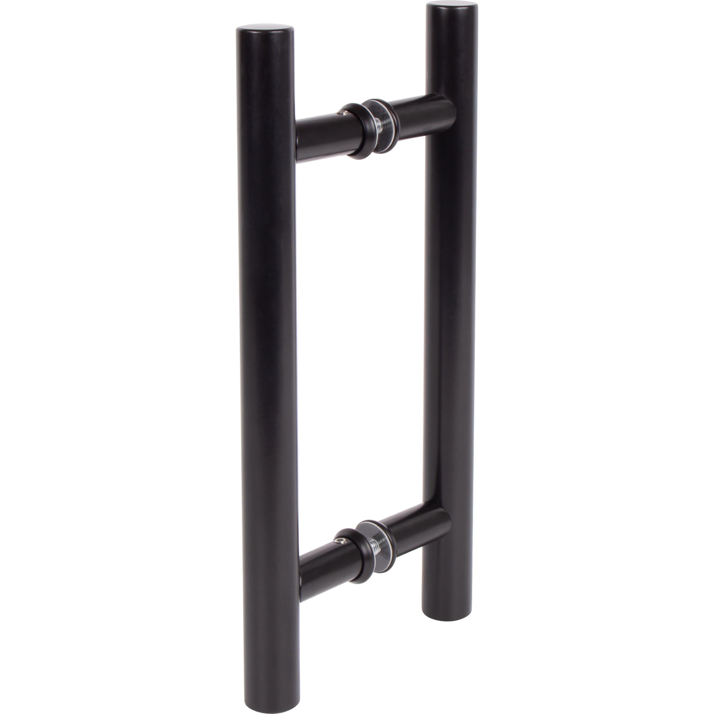 Matte Black 12" Double-Sided Round Bar Pull Set
