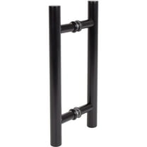 Sliding Door Double-Sided Round Bar Pull Set, 12 Inches, Matte Black by Stone Harbor Hardware