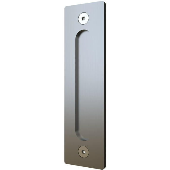 Sliding Door Flat Pull with Round Opening, 8-1/2 Inches, Satin Stainless Steel by Stone Harbor Hardware