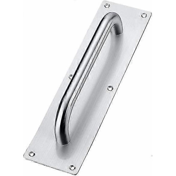 Sliding Door Handle, Heavy Duty Stainless Steel Pull Push Door Handles with Back Plate, Gate Handle Toilet Door Pull Plate Wooden Cabinet Cupboard Han