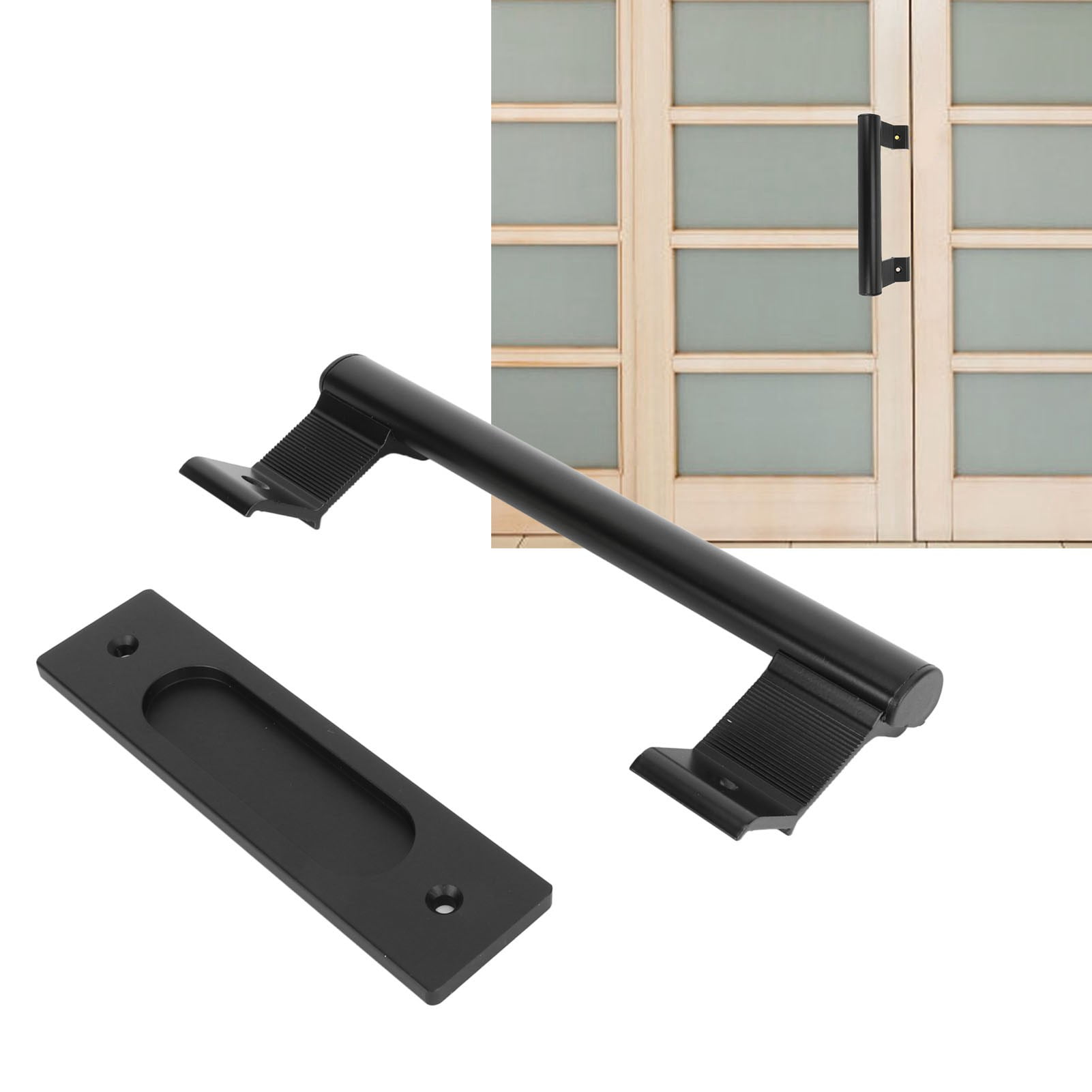 Sliding Door Handle, Sliding Door Pull Handle Black Double Sided For