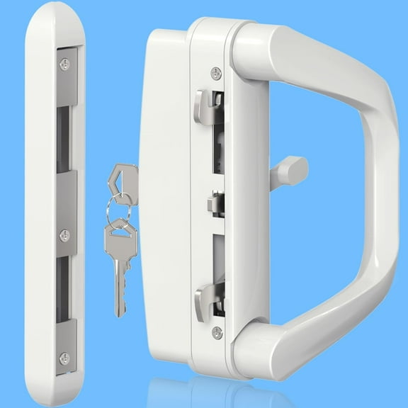 Sliding Door Handle with Lock, Sliding Glass Door Handle with Lock, Patio Door Handle with Lock, Sliding Door Lock with Key, Sliding Patio Door