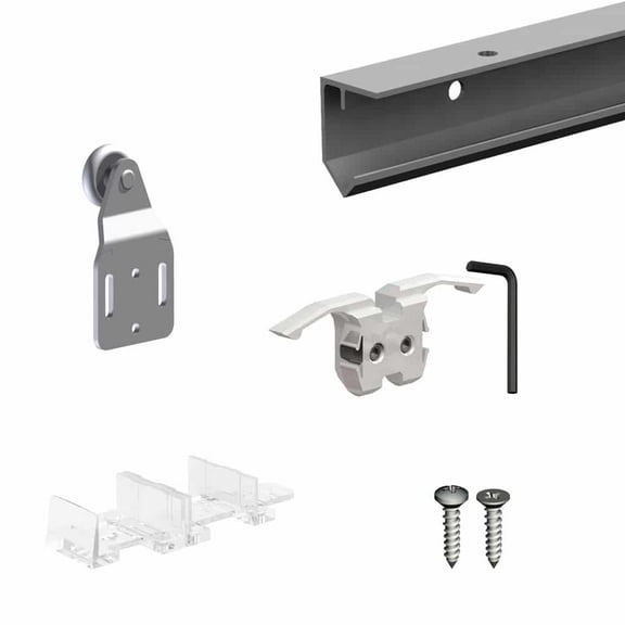 Sliding Door Hardware kit - 59-inch Track for 1 Door up to 100lbs - SLID'UP 120