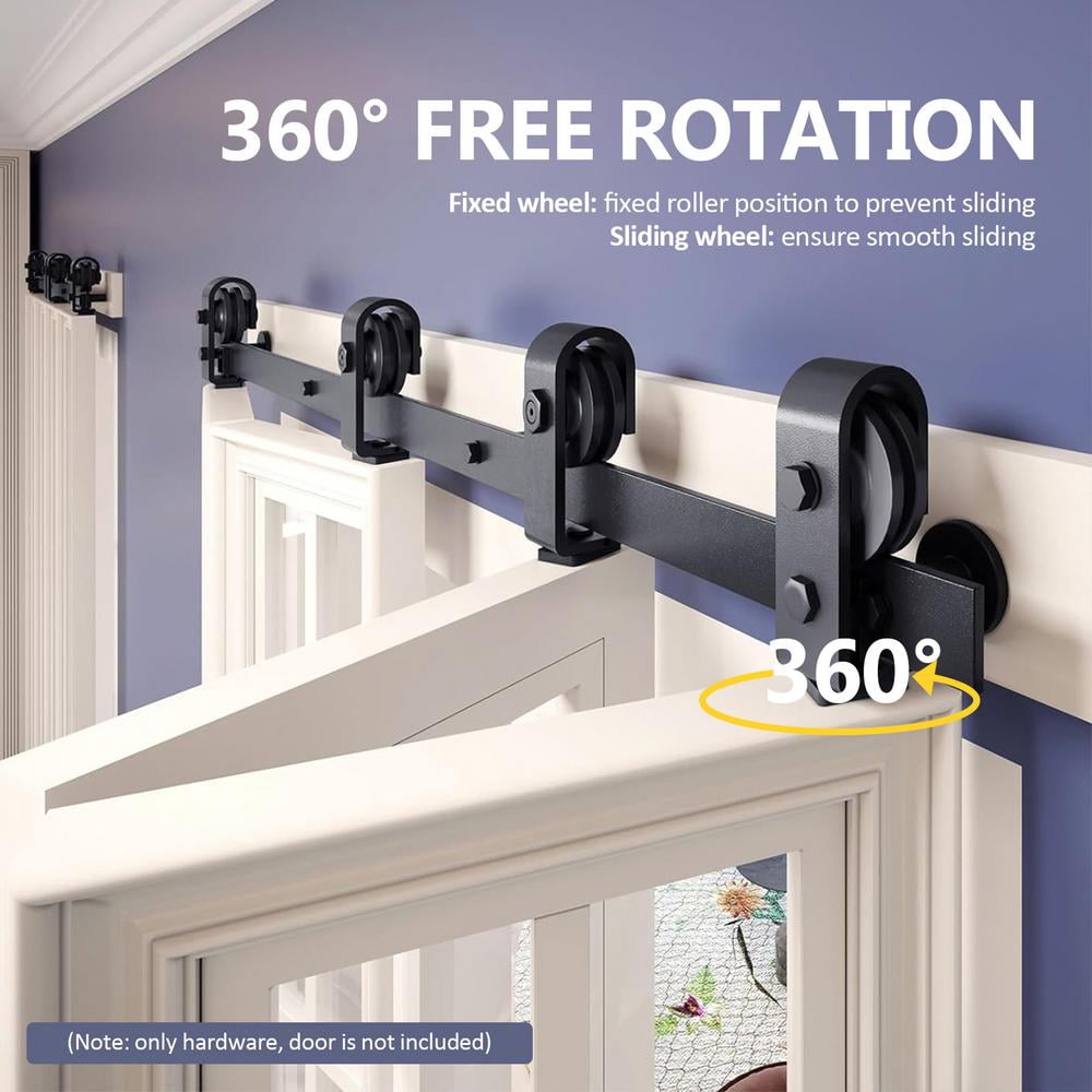 Sliding Door Kit, Bi-Folding 4.3Ft T Shaped Track,Closet Rail Roller ...