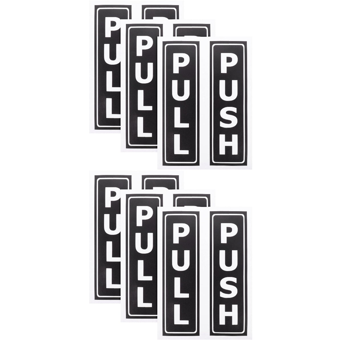 Sliding Door Logo Sticker Stickers for Store Hollowed Letter Please Use