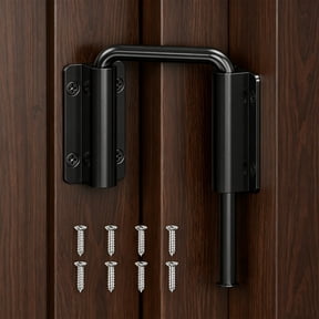 Sliding Door Loop Lock 1 Pc Stainless Steel Security Latch with Screws U-Shaped 90/180° Multi-Angle Latch Anti-Theft Security Lock for Door Closet Window Fence Black Topboutique