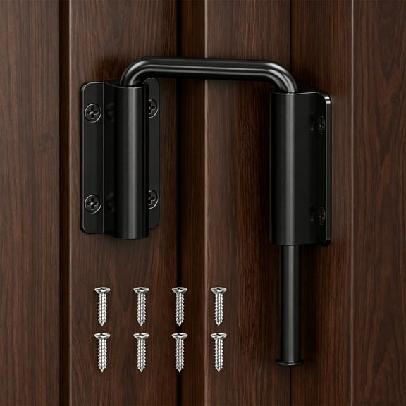 Sliding Door Loop Lock 1 Pc Stainless Steel Security Latch with Screws U-Shaped 90/180° Multi-Angle Latch Anti-Theft Security Lock for Door Closet Window Fence Black Topboutique