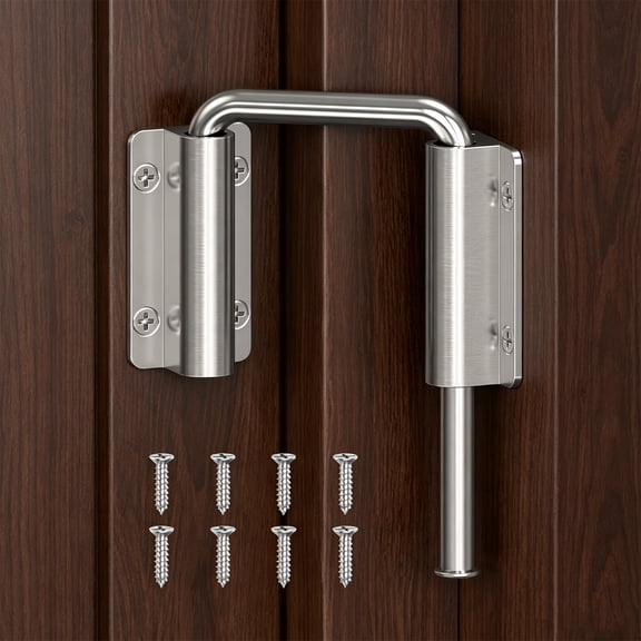 Sliding Door Loop Lock Rustproof Door Pins U-Shaped Multi-Angle Lock 90/180 Degree Sliding Barn Door Latches Fence Latches Stainless Steel Security Closet Latches for Door Wardrobe, 1 Pc Silver