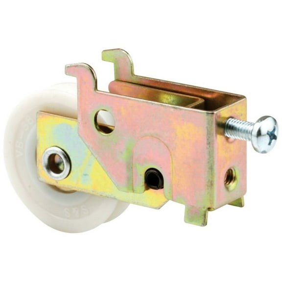 Sliding Door Roller Assembly, 1-1/2 in. Plastic Wheel, Steel Ball Bearings, Grooved Edge, Highlight Doors