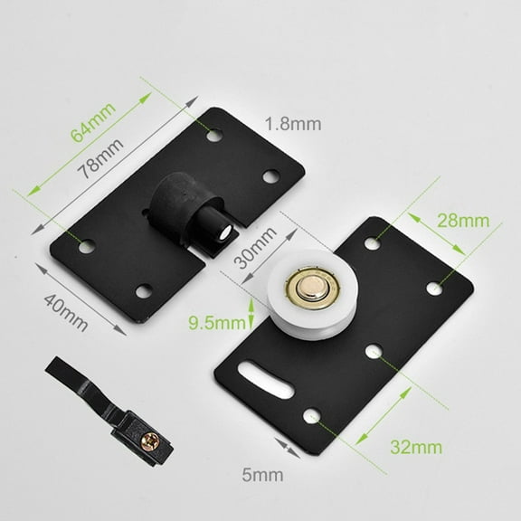 Sliding Door Roller Mute Nylon Wheels Gear Track Kits, 30Mm Furniture Roller