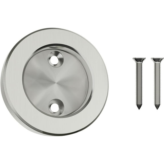 Sliding Door Round Pull, 2 1/8 Inches, Satin Nickel by Stone Harbor Hardware