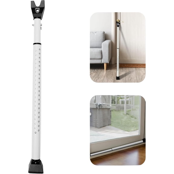 Sliding Door Security Bar, Door Jammer 2-in-1 Adjustable, Door Stoppers Security 40 Different Adjustments, by