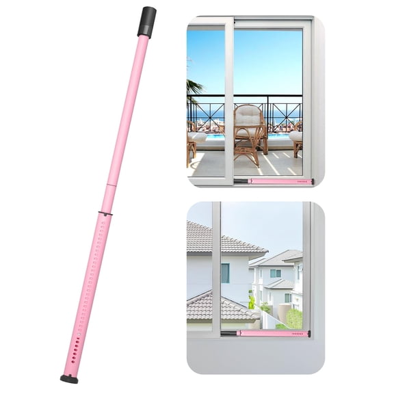 Sliding Door Security Bar,Heavy Duty Sliding Patio Door Lock Bar, 20-50inch Adjustable Multi-use Window Security Bars, Sliding Door Stopper,White,1Pack