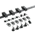 thumbnail image 1 of Sliding Door Track Kit | T Shaped Sliding Door Hardware and Track Kit | 58 Inches Bi-Folding Sliding Door Guide Rail Set, Closet Rail Roller Accessory, 1 of 9
