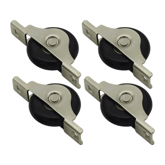 Sliding Door Wheels Rollers Nylon Pulley Set of 4 Durable Smooth Gliding for Home Furniture