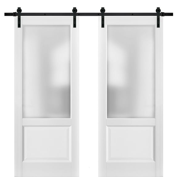 Sliding Double Barn Doors 60 x 96 with Hardware