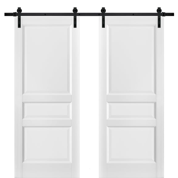 Sliding Double Barn Doors 64 x 84 with Hardware