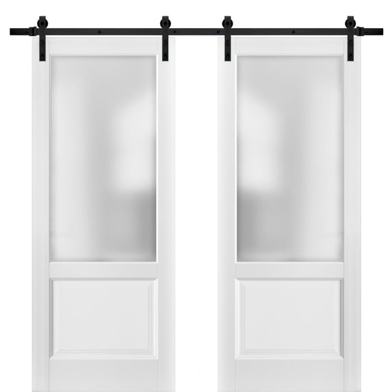 Sliding Double Barn Doors 64 x 84 with Hardware