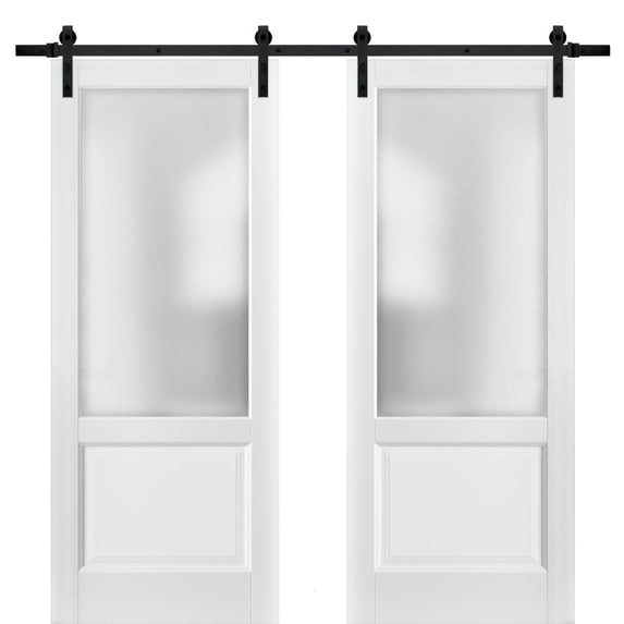 Sliding Double Barn Doors 72 x 96 with Hardware