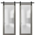 thumbnail image 1 of Sliding Double Barn Glass Doors 72 x 84, 1 of 6