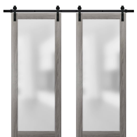 Sliding Double Barn Glass Doors 72 x 84