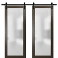 thumbnail image 1 of Sliding Double Barn Lite Glass Doors 48 x 80, 1 of 6