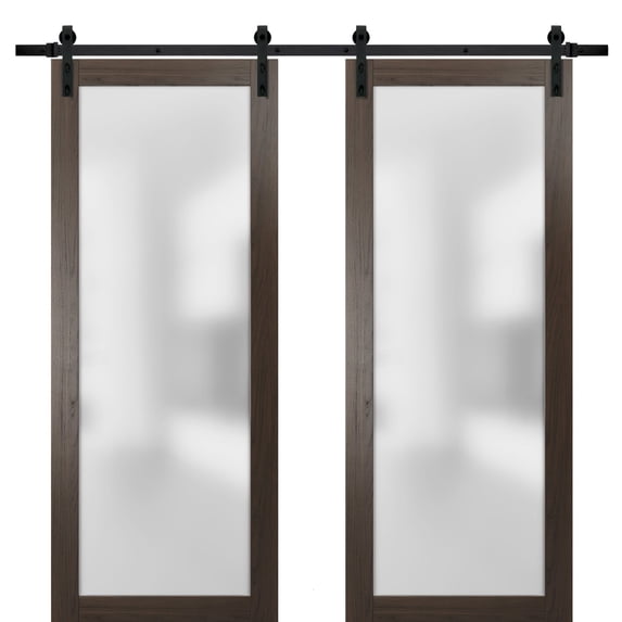 Sliding Double Barn Lite Glass Doors 60 x 84
