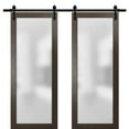 thumbnail image 1 of Sliding Double Barn Lite Glass Doors 64 x 96, 1 of 6