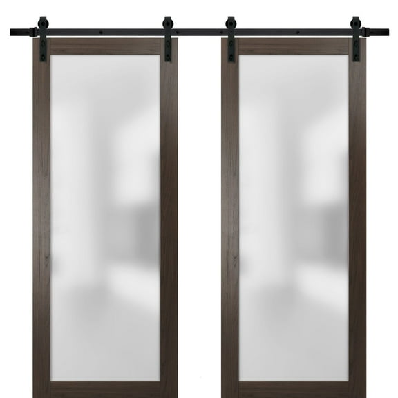 Sliding Double Barn Lite Glass Doors 72 x 84