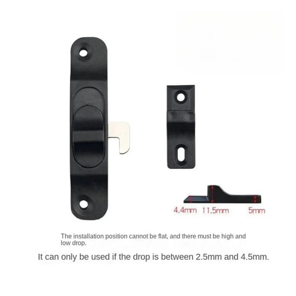 Sliding Folding Trackless Screen Door Latches Push-Pull Mesh Window Hook Locks Anti-theft Lock Buckle Left&Right Universal Latch