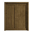 thumbnail image 1 of Sliding French Double Pocket Doors 36 x 96 inches | Ego 5006 Marble Oak | Kit Rail Hardware | Solid Wood Interior Bedroom Modern Doors, 1 of 5