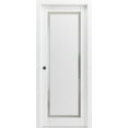 thumbnail image 1 of Sliding French Double Pocket Doors 48 x 80 inches | Sete 6933 Nebraska Grey with Frosted Glass | Kit Trims Rail Hardware | Solid Wood Interior Bedroom Sturdy Doors, 1 of 7