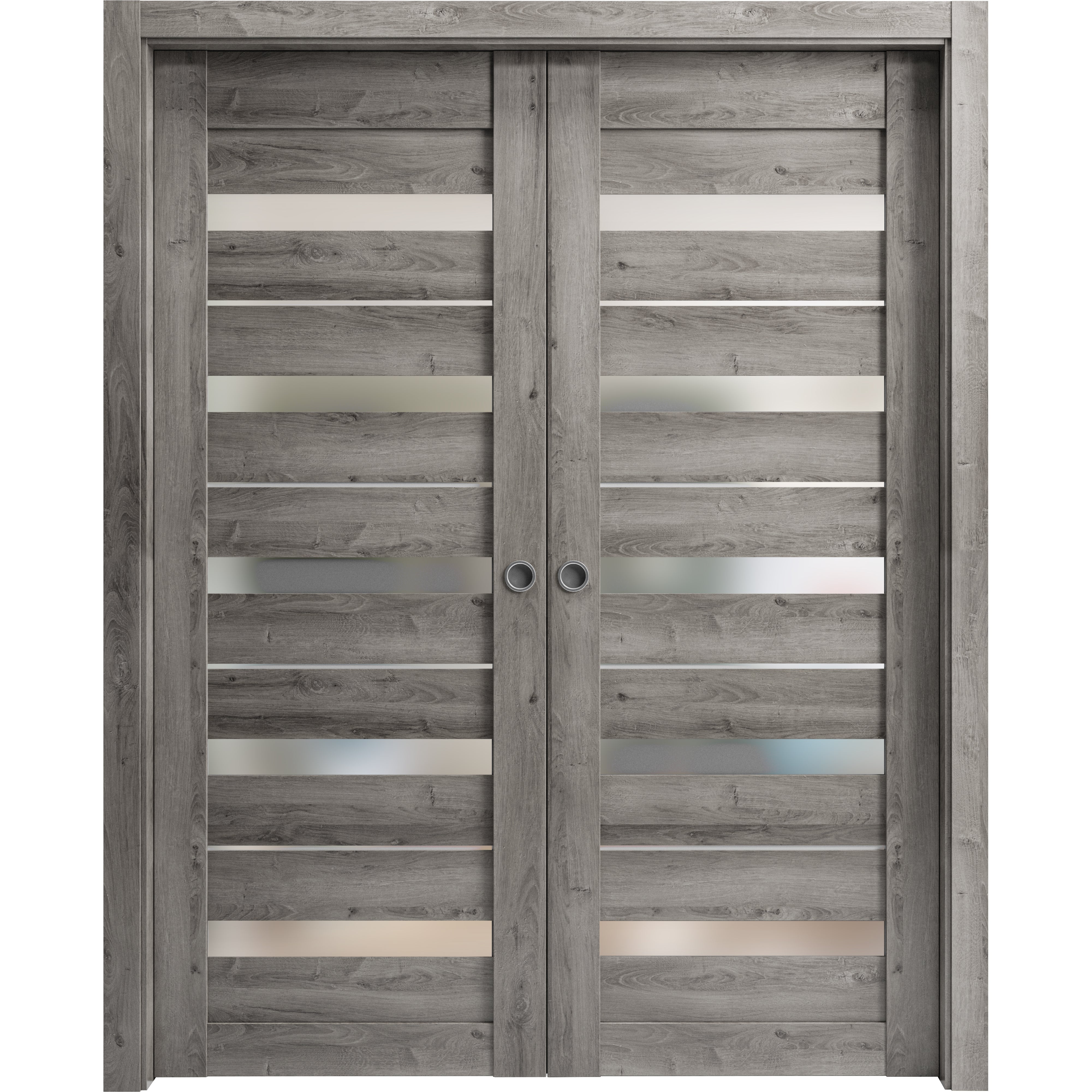80 Inch Door Sliding French Double Pocket Doors 56 x 80 inches | Quadro 4445