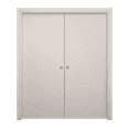 thumbnail image 1 of Sliding French Double Pocket Doors 84 x 80 inches | Ego 5005 Painted White Oak | Kit Rail Hardware | Solid Wood Interior Bedroom Modern Doors, 1 of 5